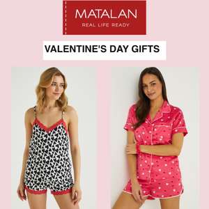 Valentine's Day Limited Edition Nigthwear Collection (Prices starting from £8.50) + Free Click & Collect - @ Matalan