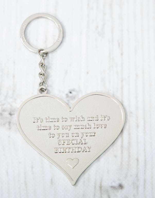 Large Heart Message Keyring - 50p (+ £3.75 delivery) @ Not On The High Street
