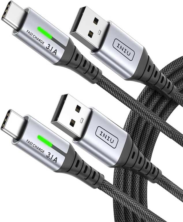 INIU USB C Charger Cable, 2 Pack [2m+2m] USB A to Type C Charging Cable with 49% discount at checkout - SimpleLife LLC FBA