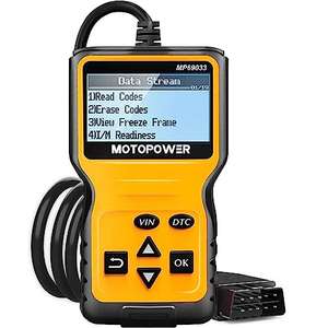 MOTOPOWER MP69033 OBD2 Scanner Car Engine Fault Code Reader Engine System Diagnostic Tools w/voucher Motopower Direct FBA - Lightning Deal
