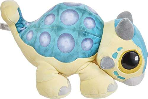 Jurassic World HDV00 Feature Plush Ankylosaurus Bumpy Baby Dinosaur Toy with Roar Sound & Floppy Legs (Dispatched within 1 to 2 months)