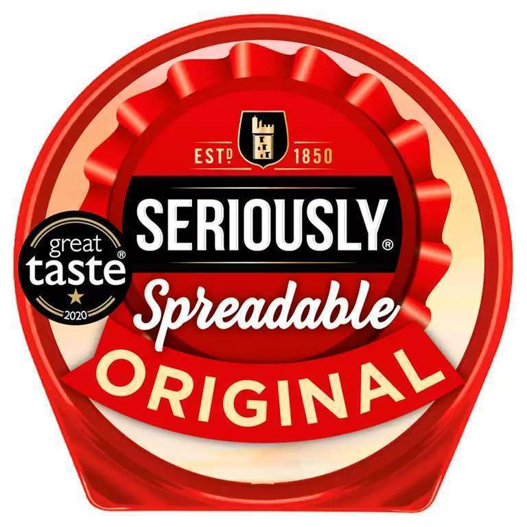 Seriously Spreadable Cheese Spread 125g - Original / Lighter / Vintage + Star Product Cashback