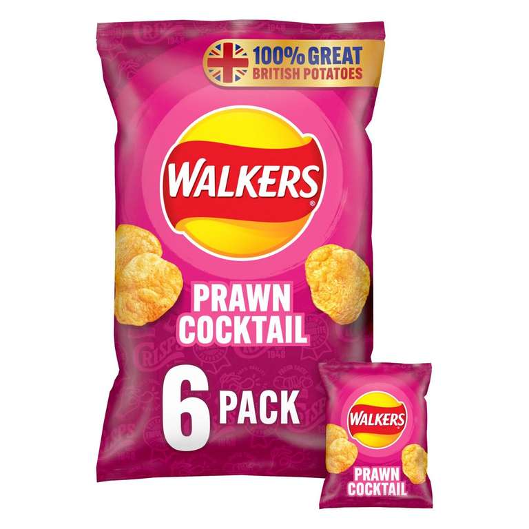 Walkers Prawn Cocktail 6 pack crisps - £1.07 @ Dobbies Liverpool (Sainsbury's concession)