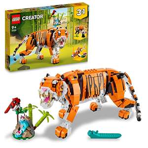 LEGO 31129 Creator 3 in 1 Majestic Tiger to Panda or Koi Fish Set, Animal Figures, Collectible Building Toy, Gifts for Kids £26.98 @ Amazon