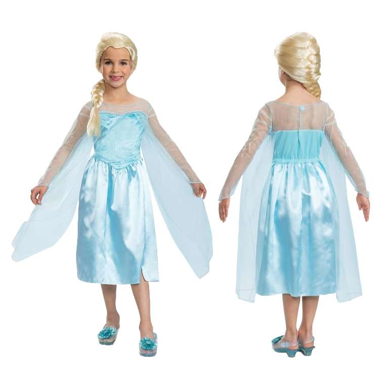Disney Frozen Elsa Classic Costume For Kids | Officially Licensed Dress With Detachable Cape