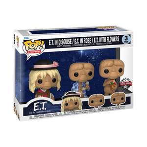 HMV ONLINE E.T. In Disguise, E.T. In Robe, E.T. With Flowers 40th Anniversary Limited Edition Pop Vinyl 3 Pack £21.49 with code @ HMV