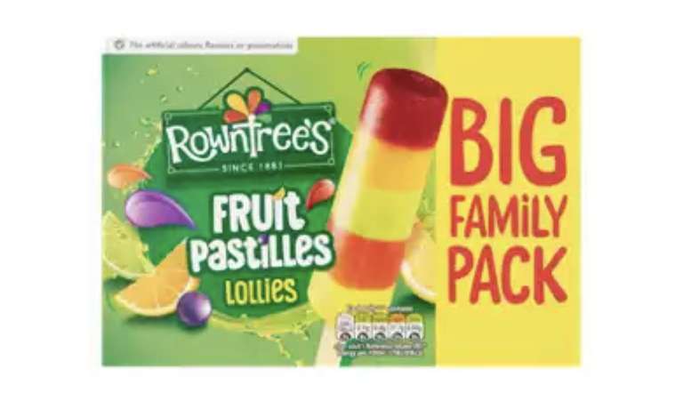 Box of 8 Rowntree's Fruit Pastilles Ice Lollies - instore Ross on Wye