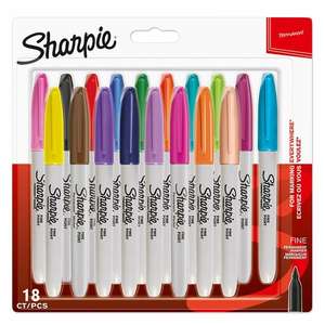 Sharpie Fine Permanent Markers (Pack of 18) £9.99 + £2.99 Delivery @ WH Smith