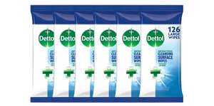 Dettol Wipes Antibacterial Bulk Surface Cleaning, Multipack of 6 x 126, Total 756 Wipes £19.99 @ Amazon