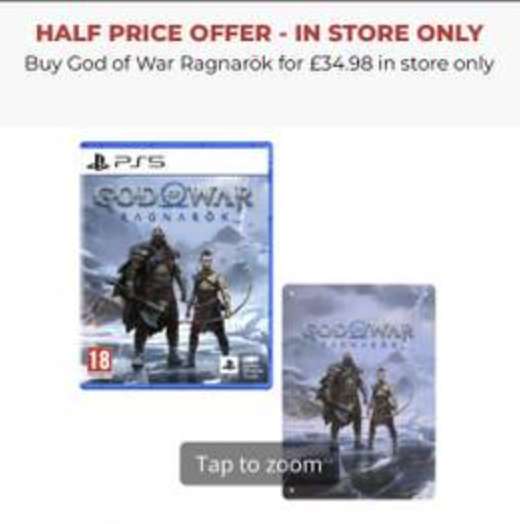 God of War Ragnarok (PS5) £34.98 @ Game IN STORE ONLY!