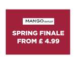 Mango Outlet Finale Reductions Prices from £1.99 Free Delivery on £40 Spend