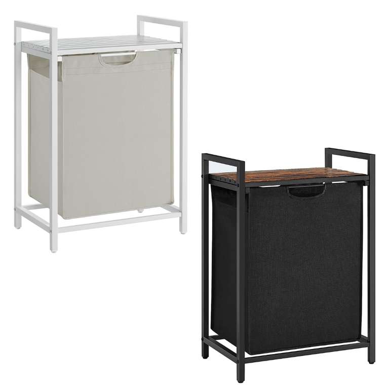 Vasagle Steel Framed Laundry Unit with Removable Bag (Black / White) W/Code