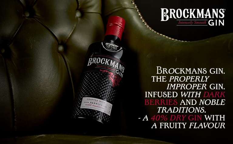 Brockmans Intensely Smooth Premium Gin Gift Set 70cl with Gin Balloon Glass