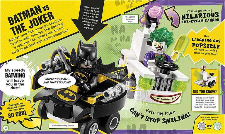 LEGO Batman Vs. The Joker Hardcover Book With Two LEGO Minifigures - £4 @ Amazon