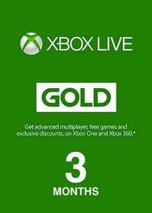 XBOX Live 3-month Gold Subscription Card (Requires Turkish VPN) £4.84 with fees @ Erwick Co shop / Kinguin