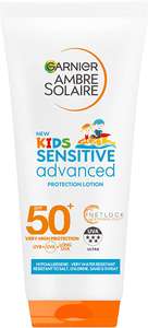 Garnier Ambre Solaire Kids Sensitive Hypoallergenic Sun Protect Lotion SPF 50+ 200 ml - £2.40 in store at Sainsbury's (East Dulwich, London)