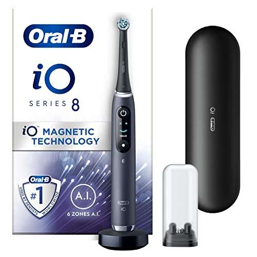 Oral-B iO8 Electric Toothbrushry & Travel Case, 6 Modes with Teeth Whitening, 2 Pin UK Plug, Black £169.99 @ Amazon
