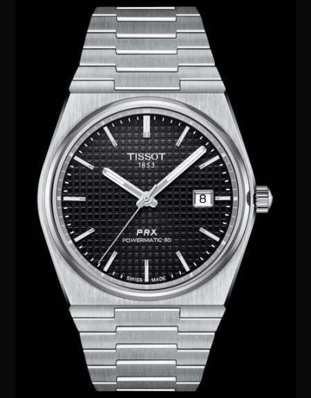 Tissot PRX Powermatic 80 Stainless Steel Bracelet Watch (possible £451.40 with 7.5% quidco)