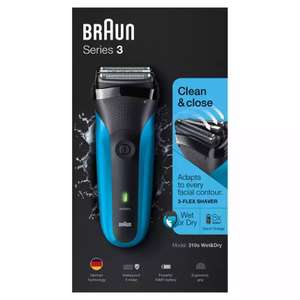 Braun Series 3 310 Electric Shaver, Wet & Dry Razor for Men, Black/Blue - £28 @ Asda