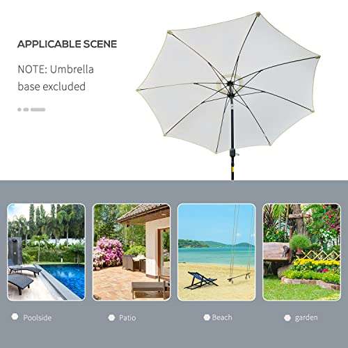 Outsunny 2.7M Patio Sun Umbrella Parasol, Tilt Shade Shelter Canopy - £33.99 Sold by MHSTAR @ Amazon