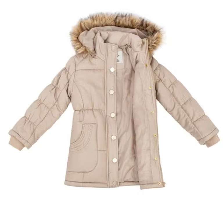Lee Cooper Girls' Stylish Warm Jacket in 5 colours with code. Cream colour £2.90