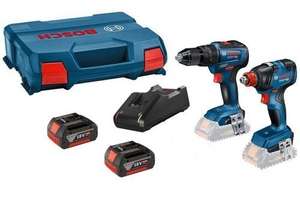 BOSCH GSB18V-55 + GDX18V-200N Power Tool Kit 2-18V-5Ah Coolpack Batteries 2Pce - £273.56 delivered @ Powertoolsuk