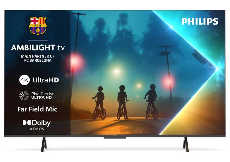 Philips Ambilight 55PUS8200 4K LED Smart TV - 55 Inch Display with Pixel Precise, Ultra HD, Titan OS, Dolby Atmos - 20% off at checkout