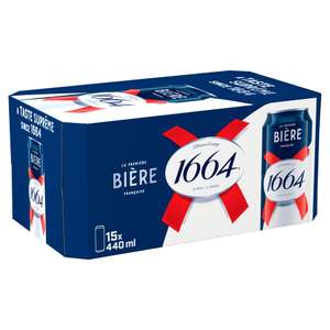 Kronenbourg 1664 Lager Beer Cans 15 x 440ml - Tesco Clubcard Price