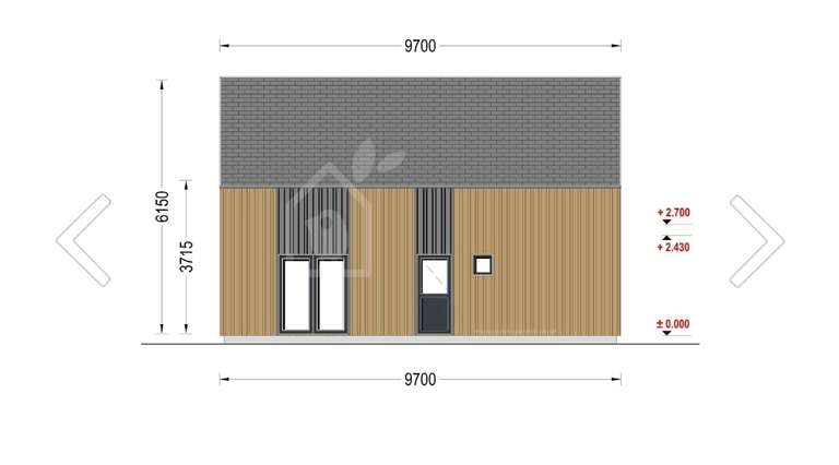 Log Cabin House ASTRID S (44 mm + Cladding), 120 m² £38061 (GB delivery) @ Quick Garden