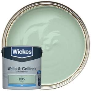 Wickes 2.5L Paint (Standard Emulsion £7.50 / Tough & Washable £11.25) with code + Free Click and Collect @ Wickes