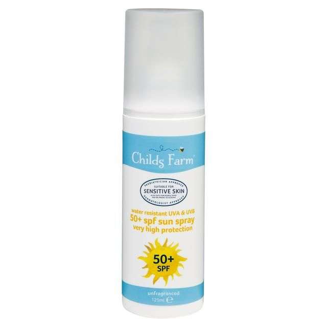 Childs Farm 50+ SPF Sun Lotion Spray, Unfragranced 125ml - £3.60 @ Sainsbury's