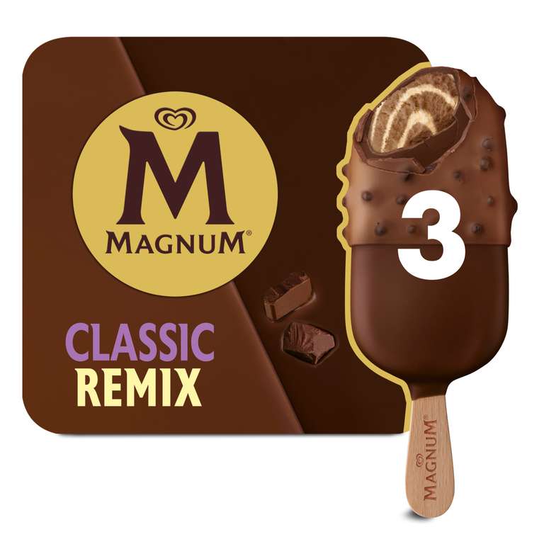 Magnum Classic Remix Ice Cream 3 Pack - 60p Morrisons Dewsbury Road Wakefield