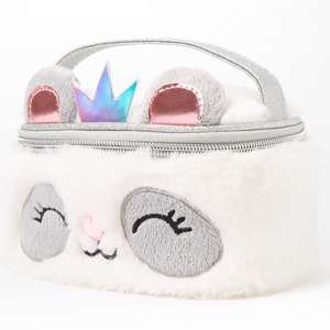 Claire's Club Paige the Panda Plush Makeup Bag, White, £5 click and collect @ Claire's