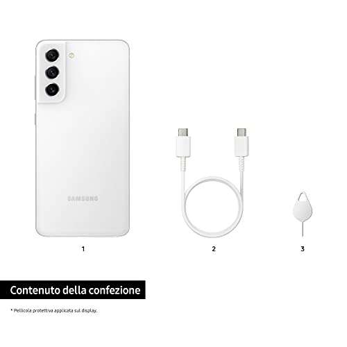 Samsung Galaxy S21 FE 5G Android Smartphone 128GB SIM Free Display 6.4", 3 Rear Cameras - White [Italian Version] £408.19 @ Amazon Italy