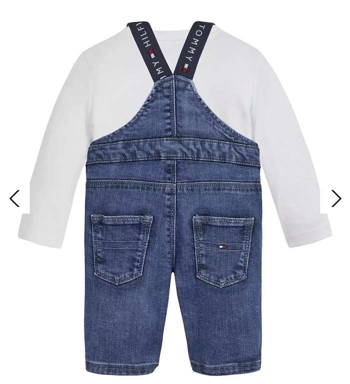 CLEARANCE: Tommy Hilfiger Baby Dungaree and Top Set, White. £37.50 Free C&C @ John Lewis & Partners