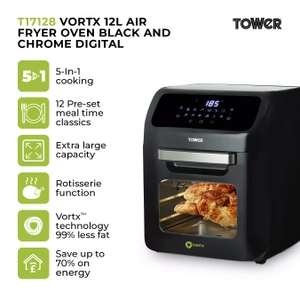 Tower 12L 5 in 1 Digital Vortex Air Fryer Oven (1 year warranty)+ free delivery