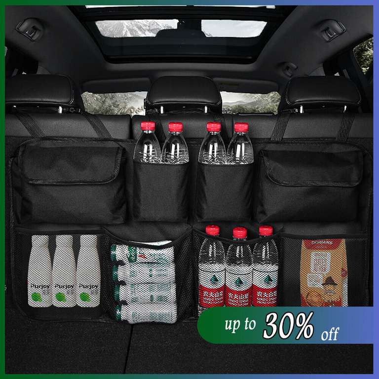 Car Boot Organiser tidy Back Seat Storage Bag Hanging Pocket Accessories - Large - By HQ88-store
