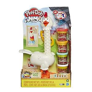 Play-Doh Animal Crew Cluck-A-Dee Feather Fun Chicken Toy Farm Animal Playset. With sound + 4 tubs