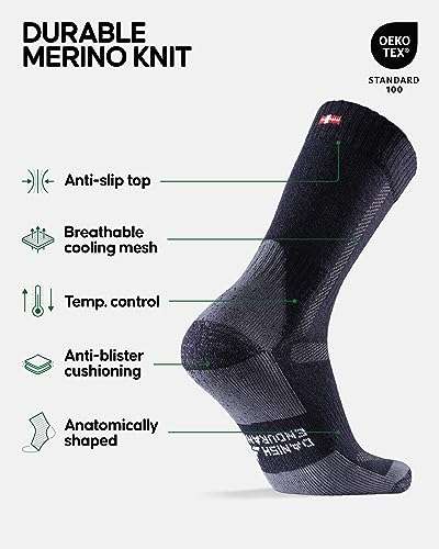 Danish Endurance Outdoor Walking Thermal Socks,Merino Wool, for Men & Women 3 Pack W/voucher -DanishEnduranceUK FBA Sizes 6-8/9-12