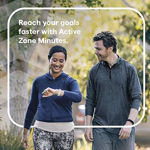 Fitbit Inspire 2 (Lunar White) with a Free 1-Year Fitbit Premium Trial, 24/7 Heart Rate - £42.99 @ Amazon