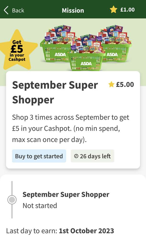 Asda brings back £5 bonus for shoppers who use Rewards app for