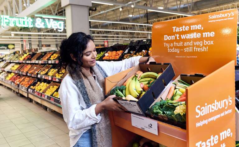 Taste Me, Don’t Waste Me £2 fruit and vegetables boxes £2 @ Sainsbury’s (200 stores)