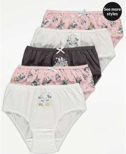 £2 Disney Minnie Mouse Assorted Knickers 5 Pack @ Asda George + Free Click & Collect