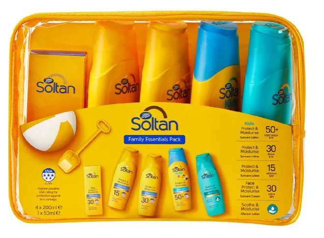 Soltan Essentials Family Pack £14.67 + £1.50 Click & Collect @ Boots