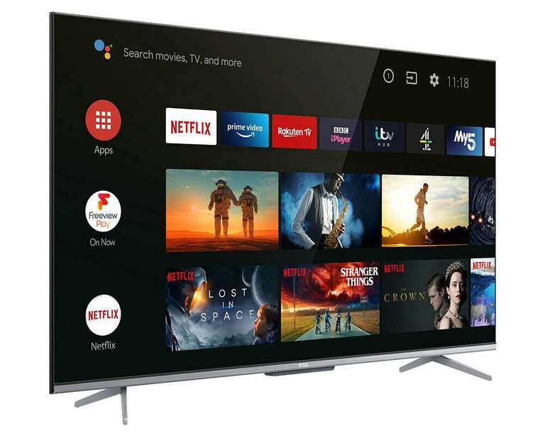 TCL 43P725K 43" 4K HDR TV with Android TV, £208.25 with code @ Crampton and Moore eBay Store