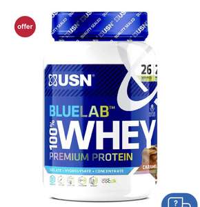 USN BlueLab 100% Whey Premium Protein Caramel Chocolate Flavour/Strawberry 908g £15 with code (£1.50 c&c or free delivery over £25) @ Boots