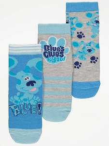 Blues Clues and You Ankle Socks 3 Pack 50p free c&c at Asda George Free click and collect