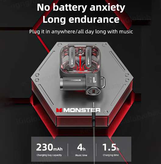 Monster XKT15 Wireless Bluetooth 5.3 Earphones TWS For New Sign Ups (£11.62 Existing customers) - LENOVO EARPHONES FLAGSHIP Store