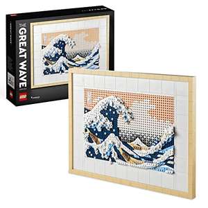 LEGO 31208 Art Hokusai – The Great Wave, 3D Japanese Wall Decoration Craft Kit, Framed Ocean Canvas