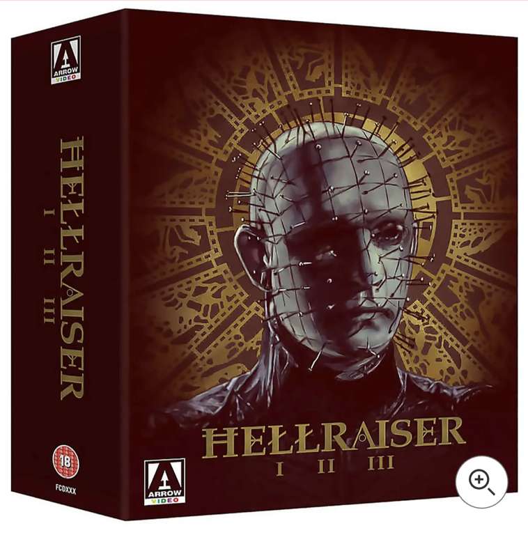 Hellraiser Trilogy Arrow Video 3 Disc Blu-ray (Used) - with free C&C